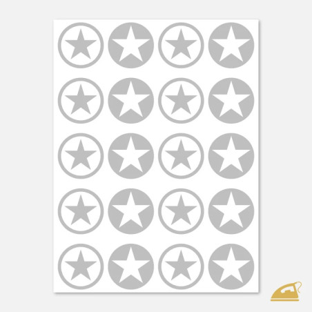 Reflexní nažehlovačky Hvězdičky mini – sada 20 drobných motivů.