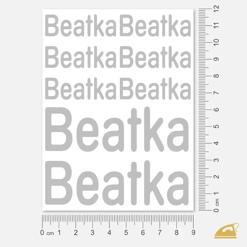 Reflexní nažehlovačky - jména: snadné nažehlení žehličkou.