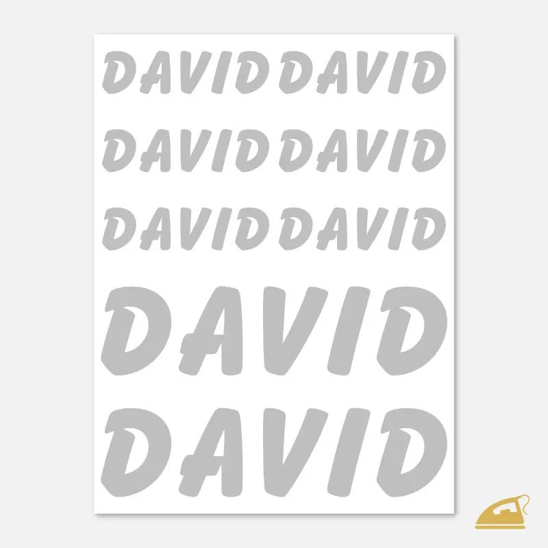 Reflexní jméno na nažehlení – Styl 4: Personalizovaná sada 8 ks pro děti i sportovce.