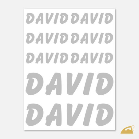 Reflexní jméno na nažehlení – Styl 4: Personalizovaná sada 8 ks pro děti i sportovce.