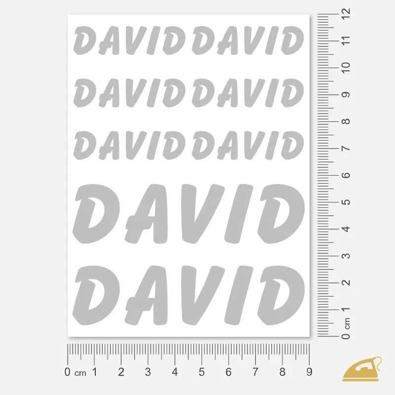 Reflexní jména na nažehlení – sada 8 ks: snadné nažehlení žehličkou.