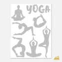 Reflexní nažehlovačky Jóga – sada 7 motivů pro milovnice pohybu.
