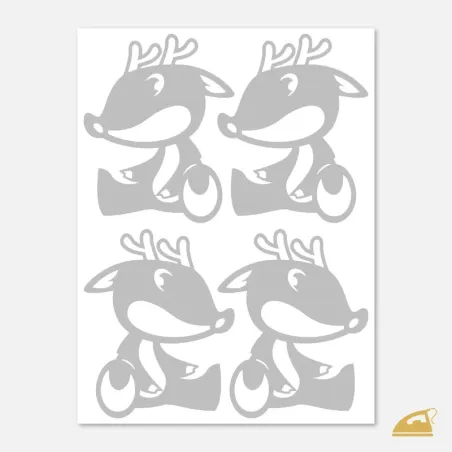 Reflexní nažehlovačky Veselý koloušek – sada 4 ks (pro kluky i holčičky).