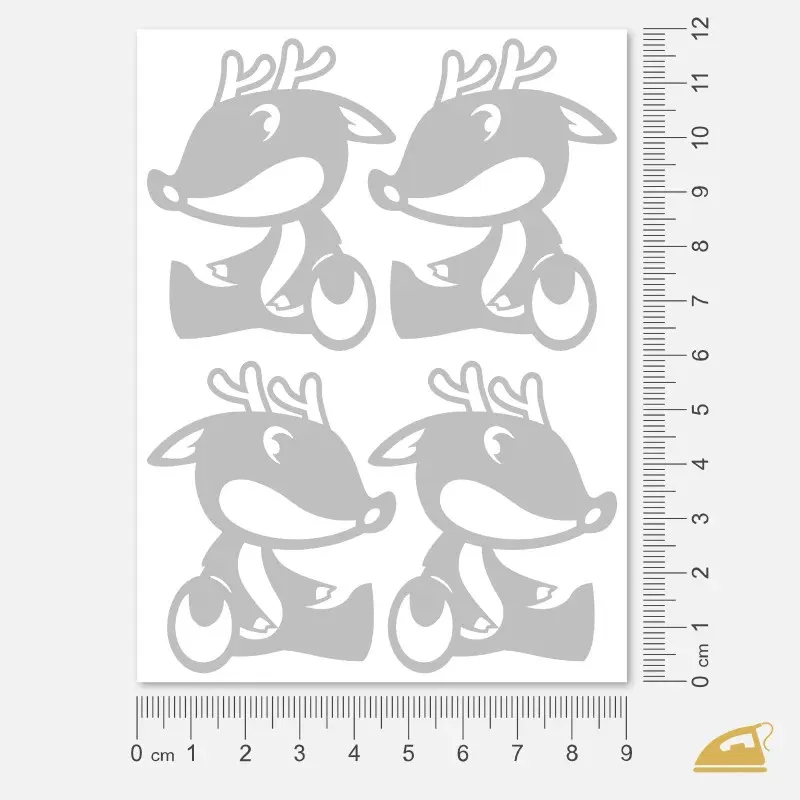 Reflexní nažehlovačky Veselý koloušek – snadné nažehlení žehličkou.