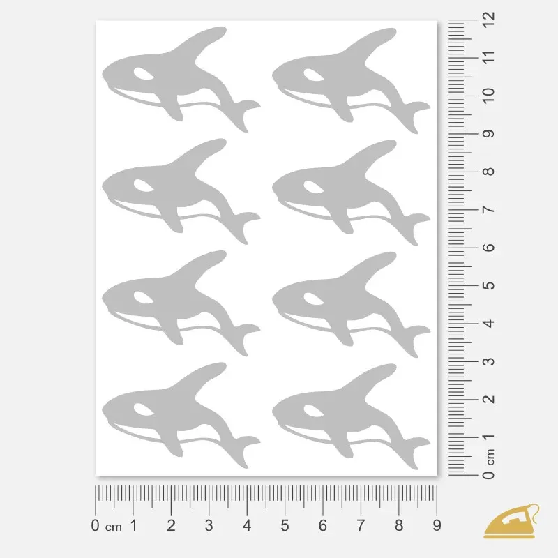Reflexní nažehlovačky Kosatky – snadné nažehlení na oblečení žehličkou.