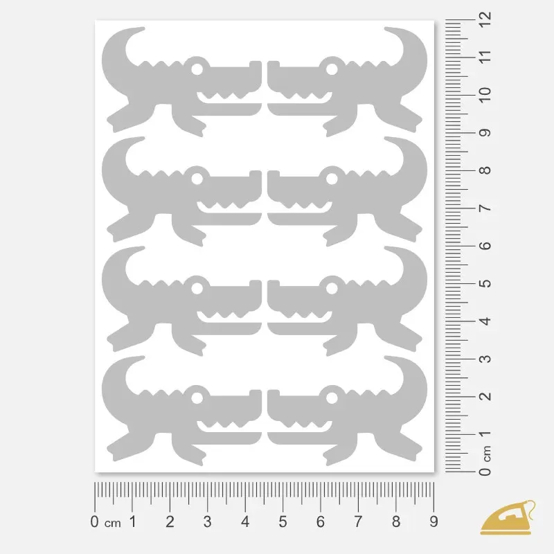 Reflexní nažehlovačky Krokodýl – snadné nažehlení, vysoká viditelnost za šera a tmy.