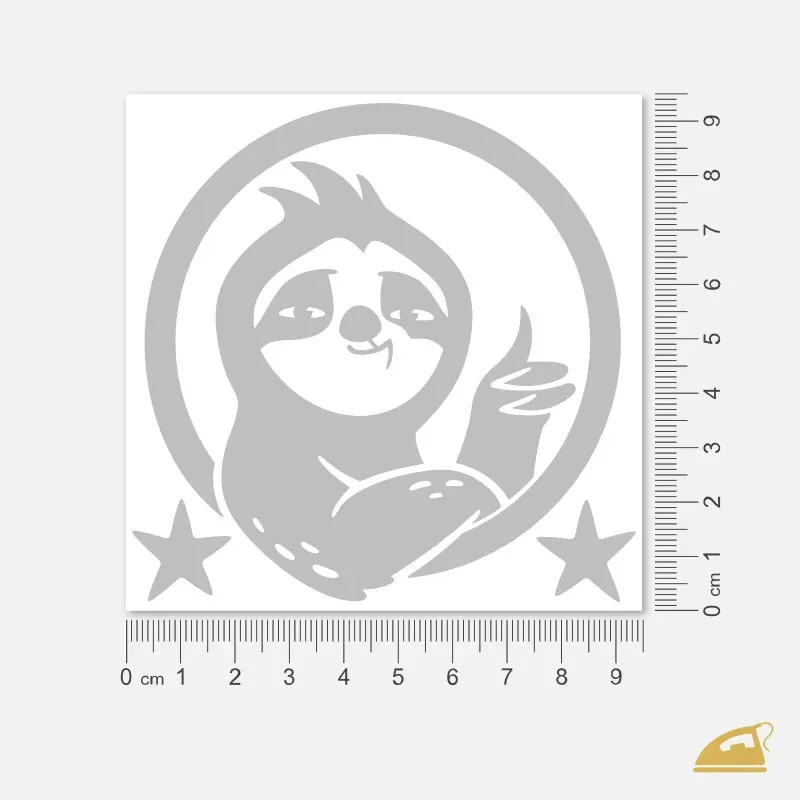 Reflexní nažehlovačka Lenochod - snadné nažehlení žehličkou.