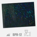 Holografická nažehlovací fólie na textil s 3D efektem (Dae-Ha) - barva černá.