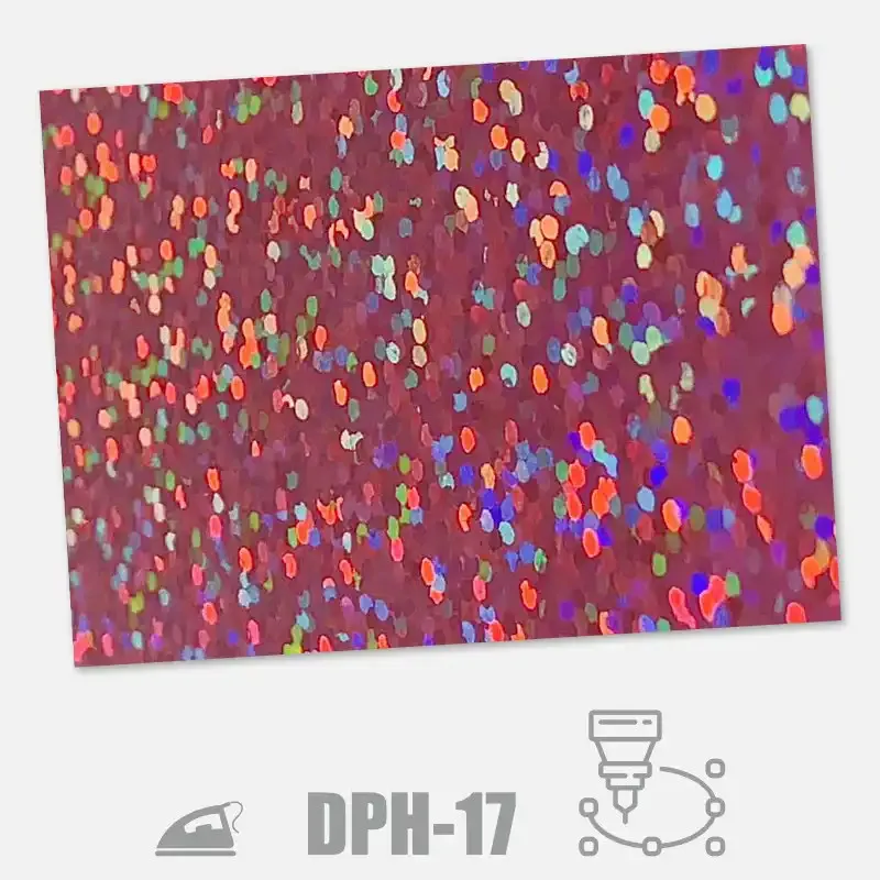 Holografická nažehlovací fólie na textil s 3D efektem (Dae-Ha) - barva rose gold.