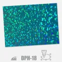 Holografická nažehlovací fólie na textil s 3D efektem (Dae-Ha) - barva aqua.
