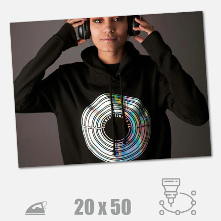 Holografická nažehlovací fólie na textil s 3D efektem Dae-Ha.