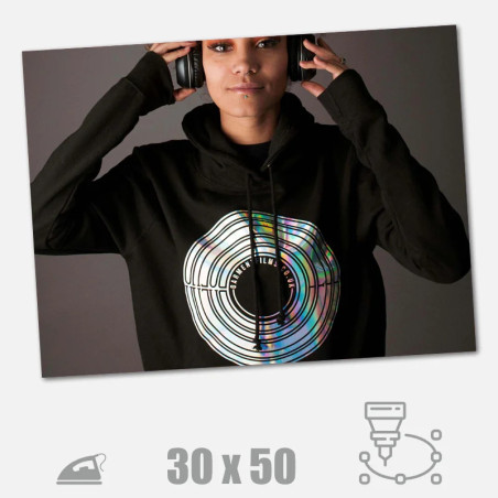 Holografická nažehlovací fólie na textil s 3D efektem Dae-Ha.