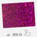 Holografická nažehlovací fólie na textil s 3D efektem (Dae-Ha) - barva fuchsiová.
