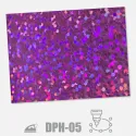 Holografická nažehlovací fólie na textil s 3D efektem (Dae-Ha) - barva orchidej.