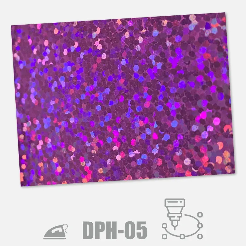 Holografická nažehlovací fólie na textil s 3D efektem (Dae-Ha) - barva orchidej.