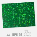 Holografická nažehlovací fólie na textil s 3D efektem (Dae-Ha) - barva zelená.
