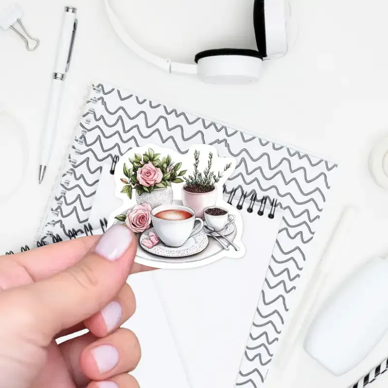 Plánovací samolepka káva.