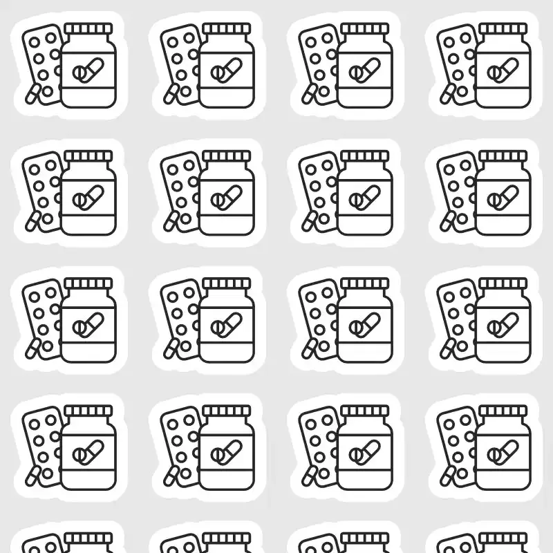 Samolepky do diáře: Léky a zdraví – 28 samolepek.