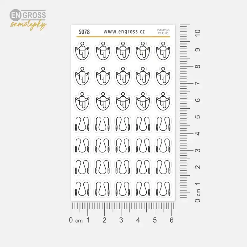 Samolepky do diáře: Švihadlo – Fitness mini ikony do každé velikosti diáře.