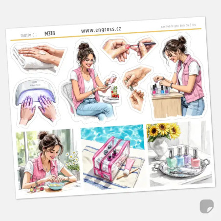 Samolepky do diáře: Moje manikúra – Čas pro sebe a krásu.