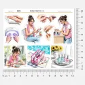 Samolepky do diáře: Moje manikúra – výroba v naší dílně v ČR.