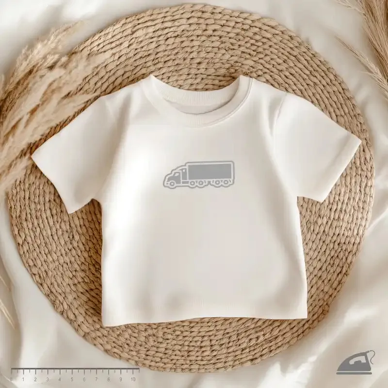 Reflexní nažehlovačky Velký vozový park – sada 6 ks pro kompletní viditelnost.