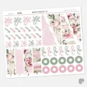 Samolepky do diáře - washi, rohy, šipky, kolečka v růžové a zelené.