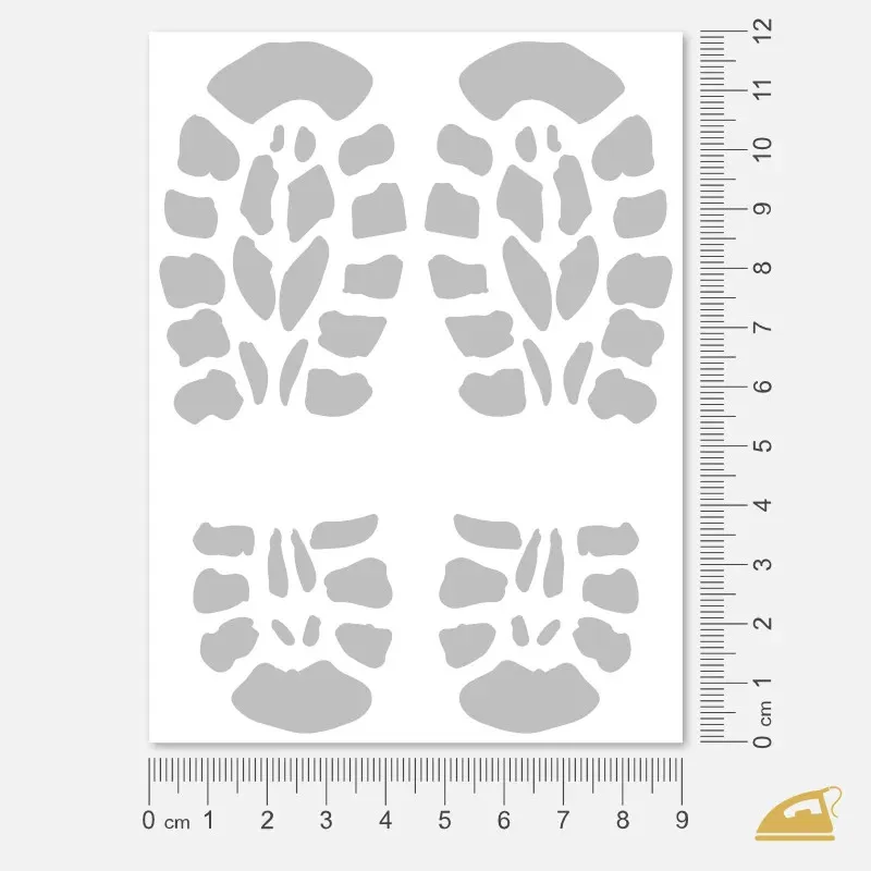 Reflexní nažehlovačky Stopa boty - snadné nažehlení žehličkou.