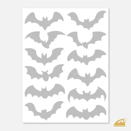Reflexní nažehlovačky Netopýři – sada 12 ks siluet pro bezpečný street style.