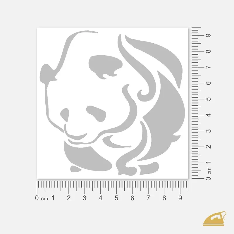 Reflexní nažehlovačka Panda – snadné nažehlení žehličkou.