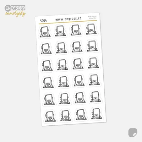 Samolepky do diáře: Sekání trávy a údržba zahrady – Mini ikony.