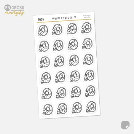 Samolepky do diáře: Mytí oken a leštění zrcadel – Mini ikony.