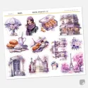 Samolepky do diáře Jarní déšť v Paříži - Zátiší, ideální pro každou velikost diáře.