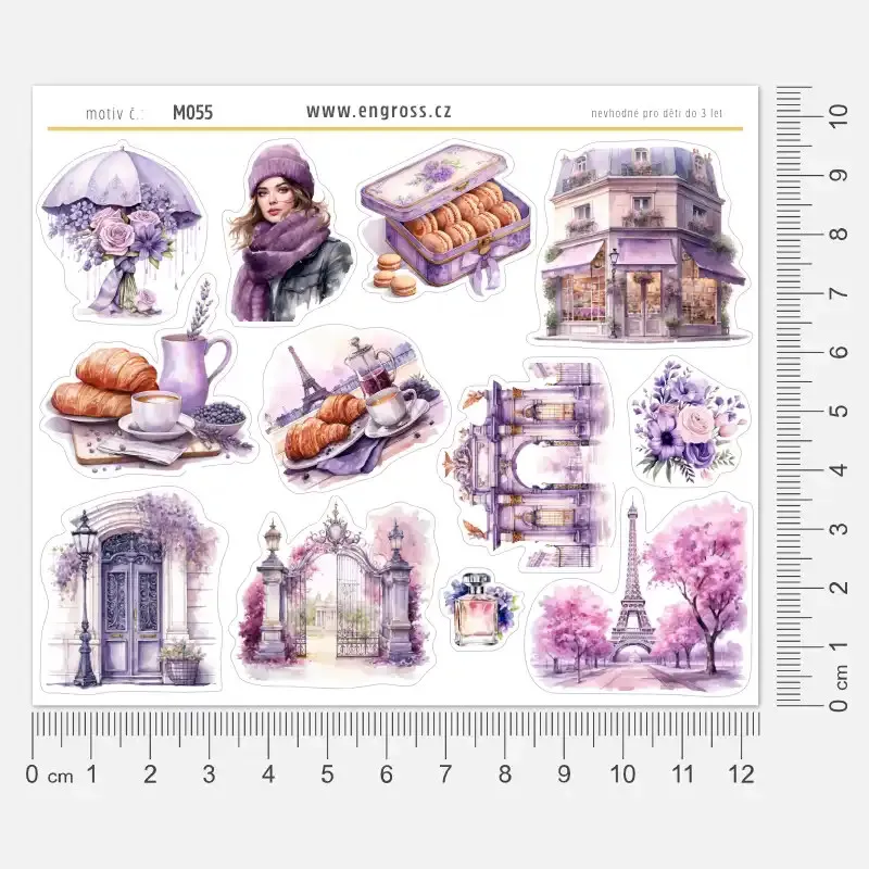 Samolepky do diáře Jarní déšť v Paříži - Zátiší, ideální do malého i velkého diáře.
