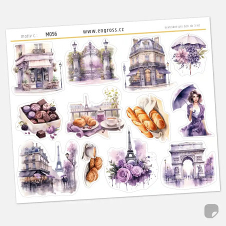 Samolepky Jarní déšť v Paříži - Výlet do romantických uliček.