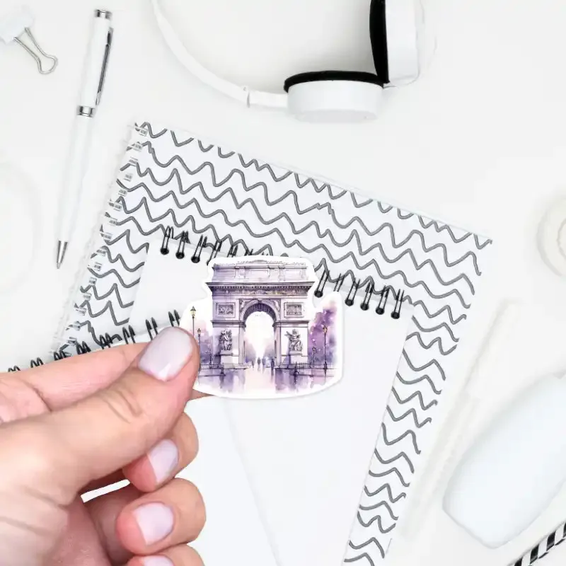 Samolepky Jarní déšť v Paříži - Výlet k Vítěznému oblouku.