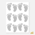 Reflexní nažehlovačka Dětské stopy – sada 12 ks (6 párů) nožiček na textil.