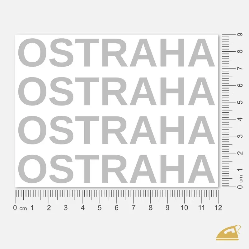 Reflexní nažehlovačka OSTRAHA – snadné nažehlení žehličkou.