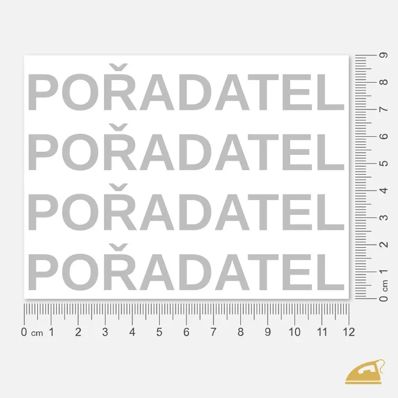 Reflexní nažehlovačka POŘADATEL (4 ks) - snadné nažehlení na textil žehličkou.