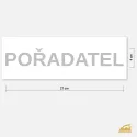 Reflexní nápis POŘADATEL na záda – snadné nažehlení žehličkou.