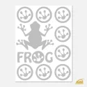 Reflexní nažehlovačka Žába – sada 10 ks velkých a malých motivů na textil.