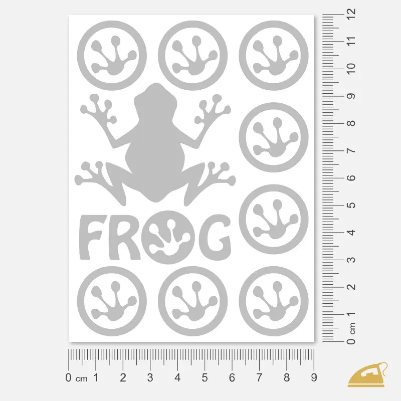 Reflexní nažehlovačka Žába – snadné nažehlení žehličkou.