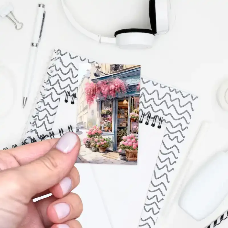 Samolepky do diáře Vistárie: Záplava květů na balkóně i v květináčích.