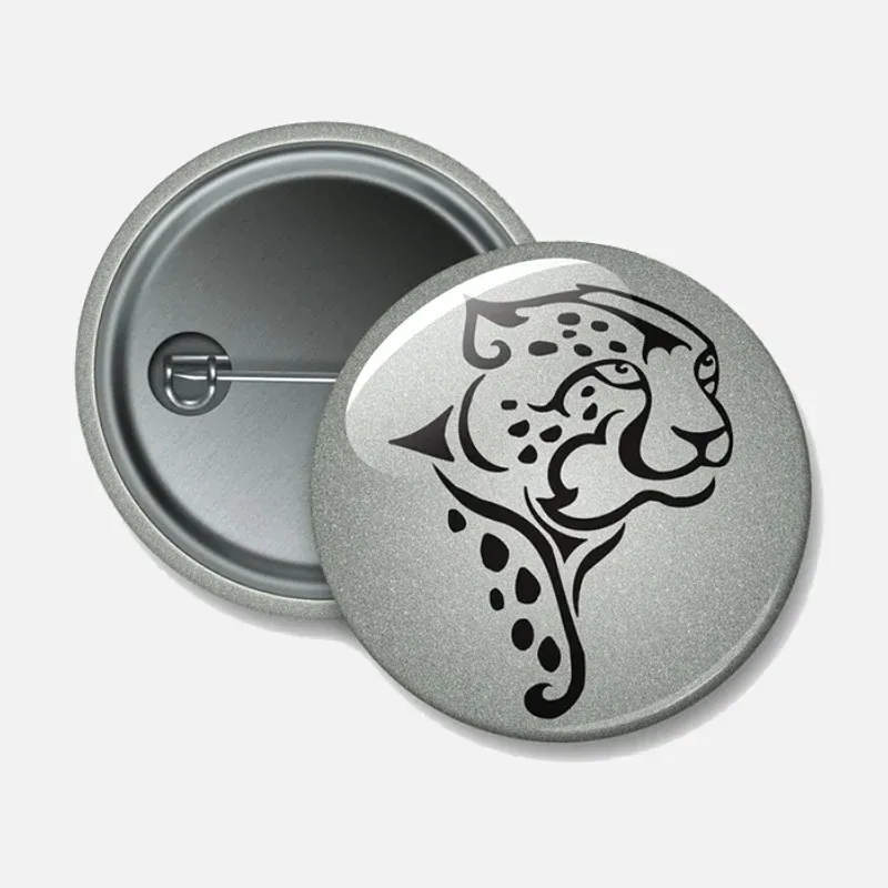 Reflexní odznak Gepard 44 mm – bezpečnostní placka pro děti i dospělé.