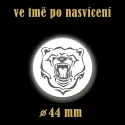 Reflexní odznak Medvěd 44 mm – buďte vidět s bezpečnostní plackou.