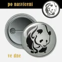 Reflexní odznak Panda 44 mm – bezpečnostní placka pro děti i dospělé.