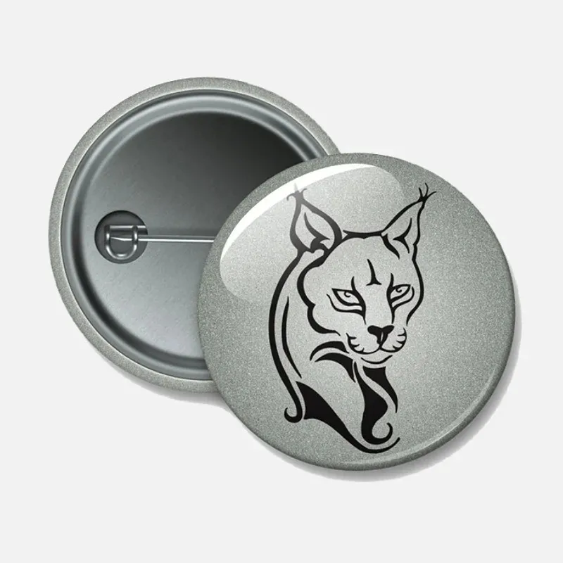 Reflexní odznak Rys 44 mm – bezpečnostní placka pro teenagery i dospělé.