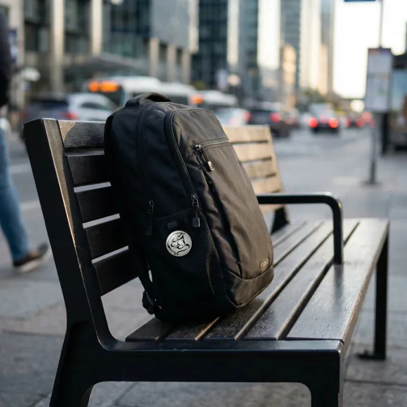 Reflexní odznak Vlk 44 mm – bezpečnostní placka na batohy, bundy, čepice.