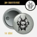 Reflexní odznak Drak 44 mm – bezpečnostní fantasy placka na batoh.