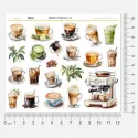 Samolepky do diáře Káva a čaj – Akvarelové nálepky jako připomínka, že je čas zpomalit.